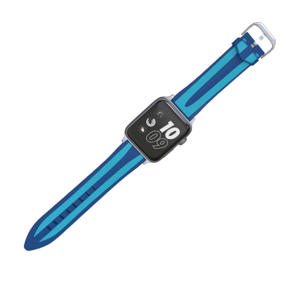 Rigtigt kønt Apple Watch Series 4 40mm Silikone Rem - Blå#serie_6