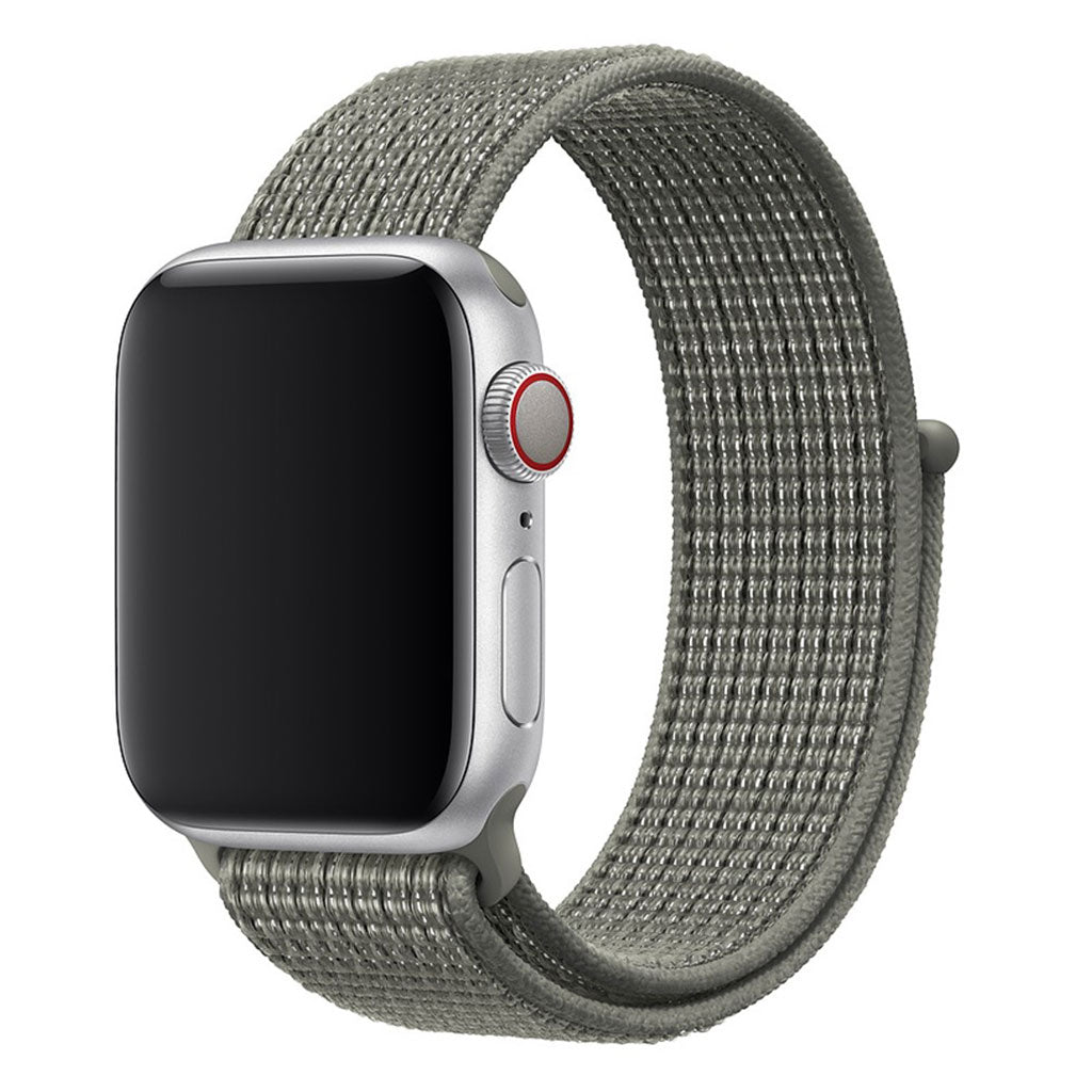 Rigtigt holdbart Apple Watch Series 4 40mm Nylon Rem - Sølv#serie_6