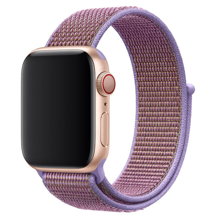 Rigtigt holdbart Apple Watch Series 4 40mm Nylon Rem - Lilla#serie_7