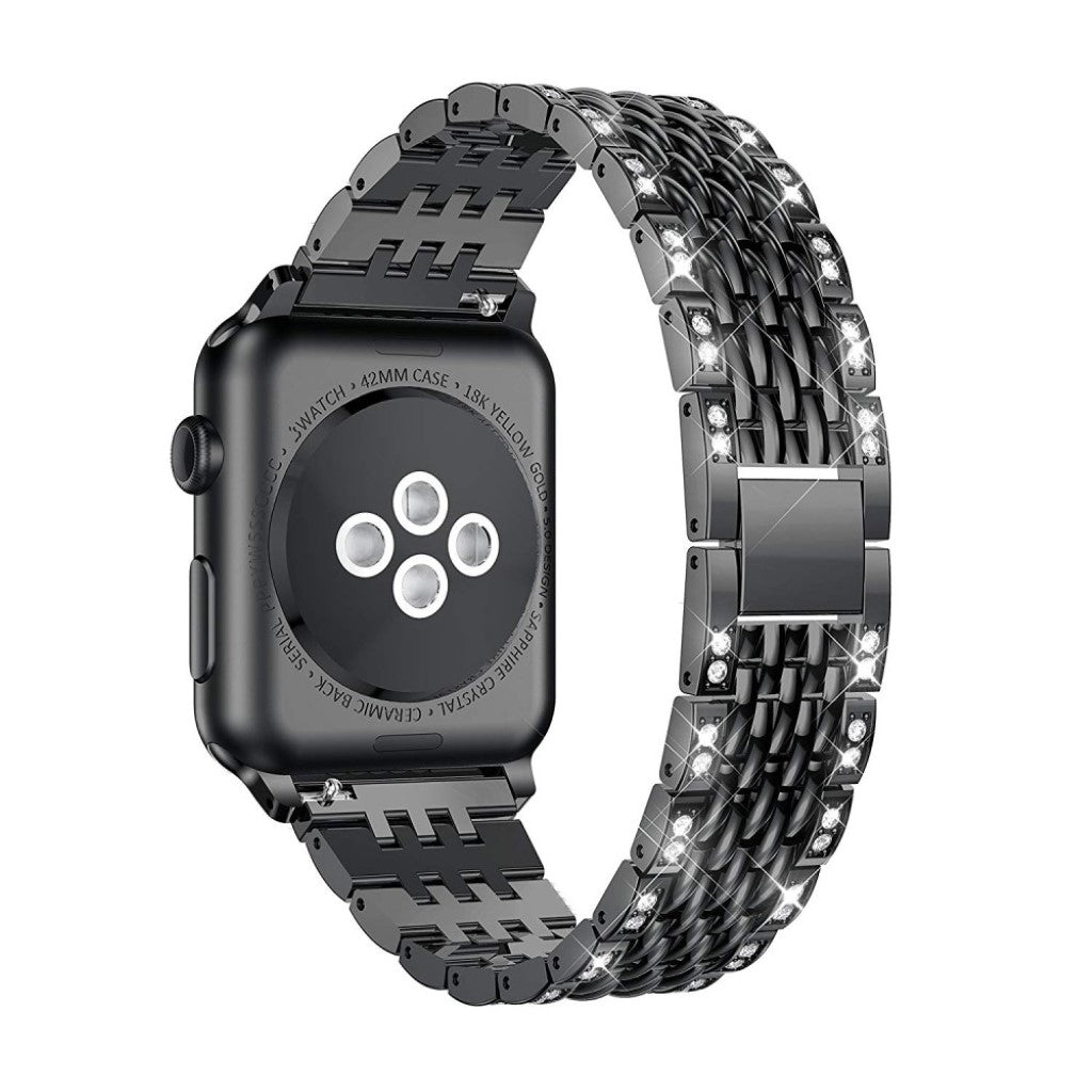 Vildt rart Apple Watch Series 4 40mm Metal og Rhinsten Rem - Sort#serie_1