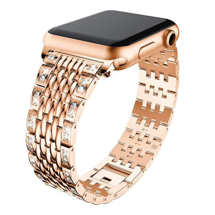 Vildt rart Apple Watch Series 4 40mm Metal og Rhinsten Rem - Pink#serie_3