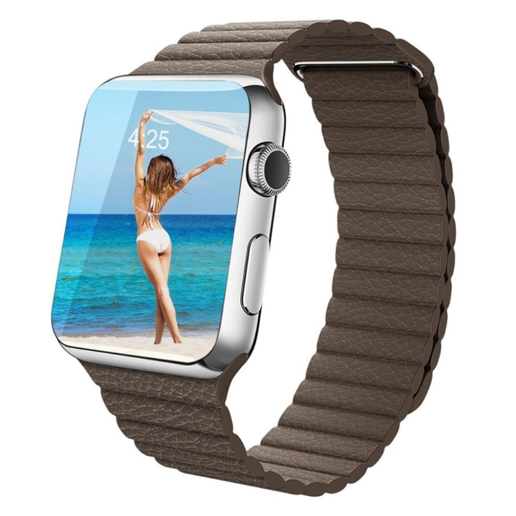 Skøn Apple Watch Series 4 40mm Ægte læder Rem - Brun#serie_1