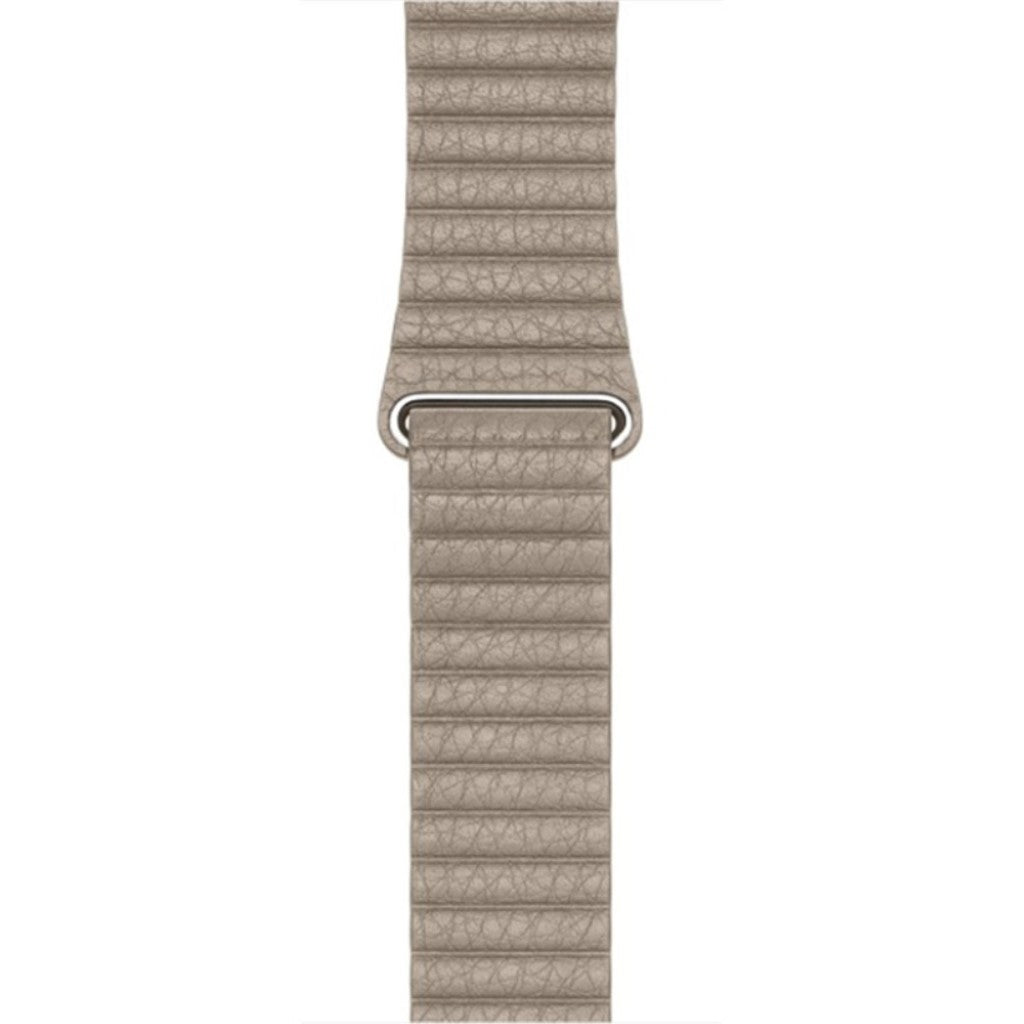 Skøn Apple Watch Series 4 40mm Ægte læder Rem - Beige#serie_3