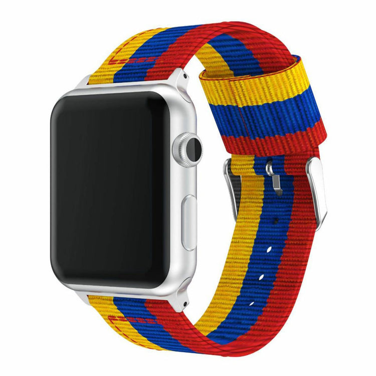 Vildt fint Apple Watch Series 4 44mm Nylon Rem - Flerfarvet#serie_3