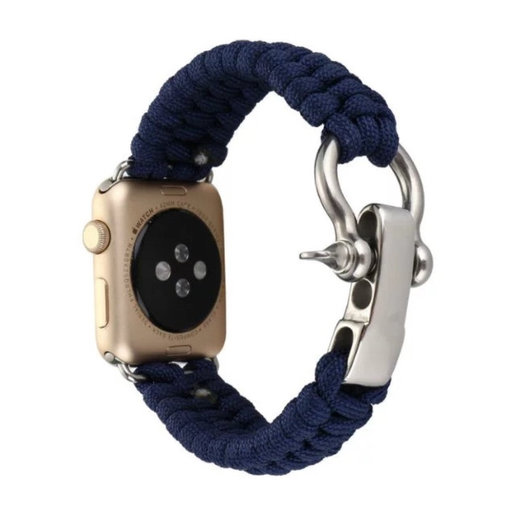 Mega sejt Apple Watch Series 4 44mm Nylon Rem - Blå#serie_6