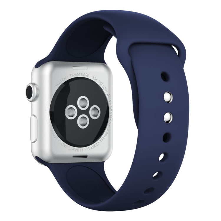 Super fantastisk Apple Watch Series 4 44mm Silikone Rem - Blå#serie_11