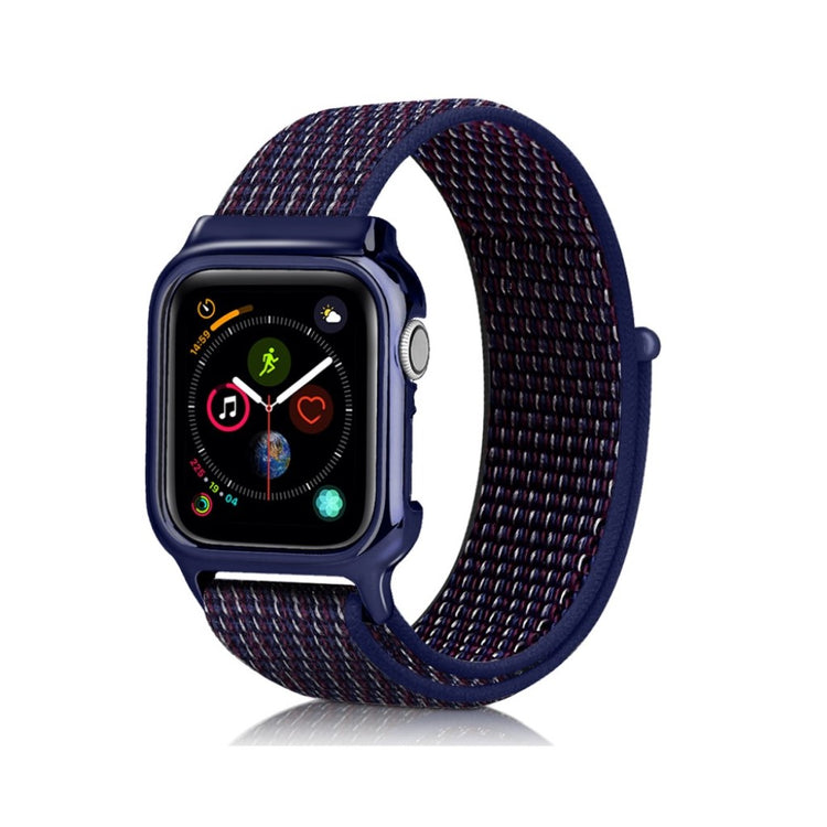 Meget flot Apple Watch Series 4 44mm Nylon Rem - Blå#serie_9