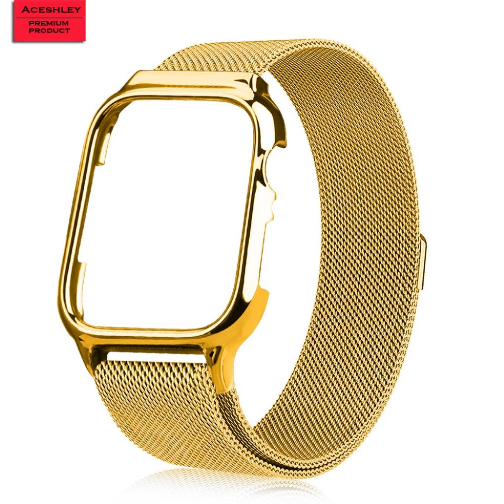 Glimrende Apple Watch Series 4 44mm Metal Rem - Guld#serie_5