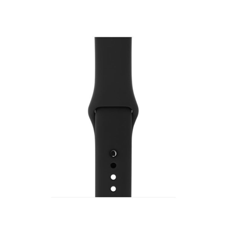 Super skøn Apple Watch Series 4 44mm Silikone Rem - Sort#serie_1