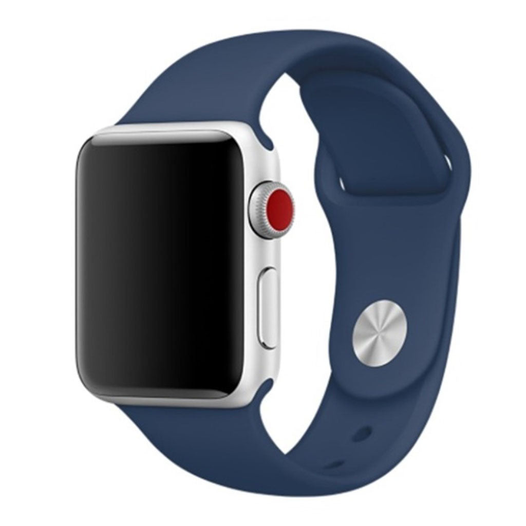 Super skøn Apple Watch Series 4 44mm Silikone Rem - Blå#serie_20