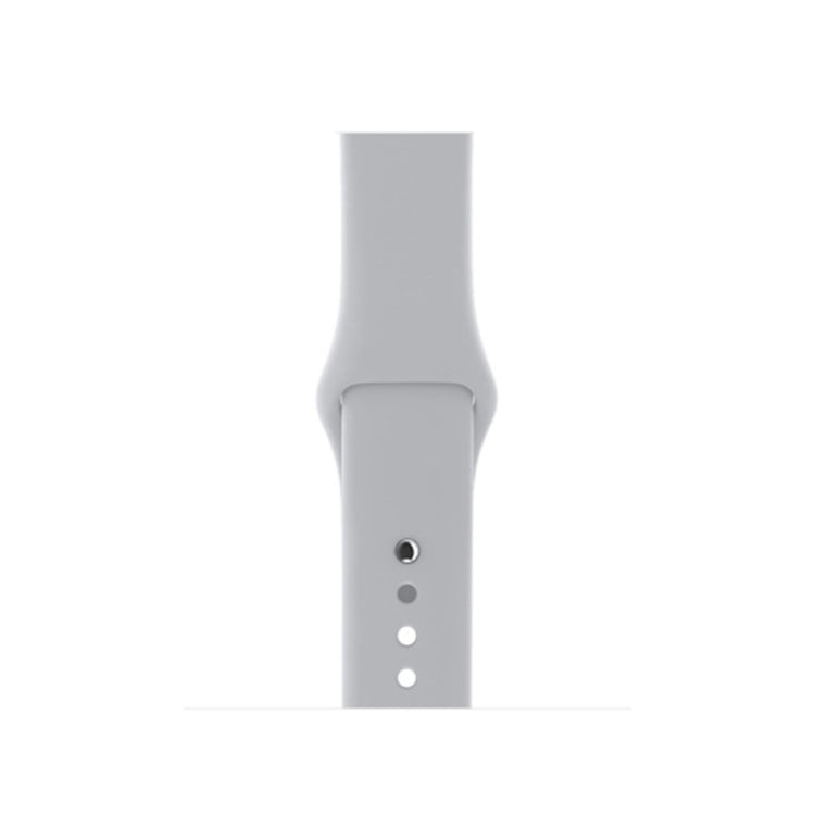 Helt vildt hårdfør Apple Watch Series 4 44mm Silikone Rem - Sølv#serie_5