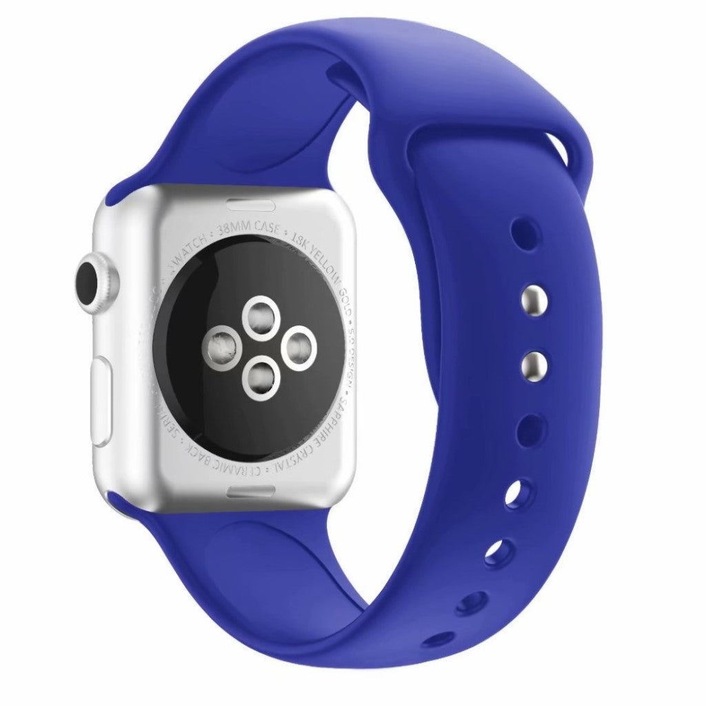 Rigtigt kønt Apple Watch Series 4 44mm Silikone Rem - Blå#serie_12
