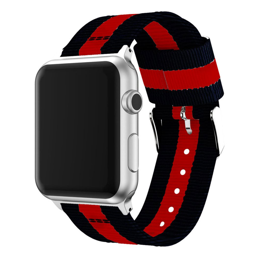 Rigtigt holdbart Apple Watch Series 4 44mm Nylon Rem - Sort#serie_3