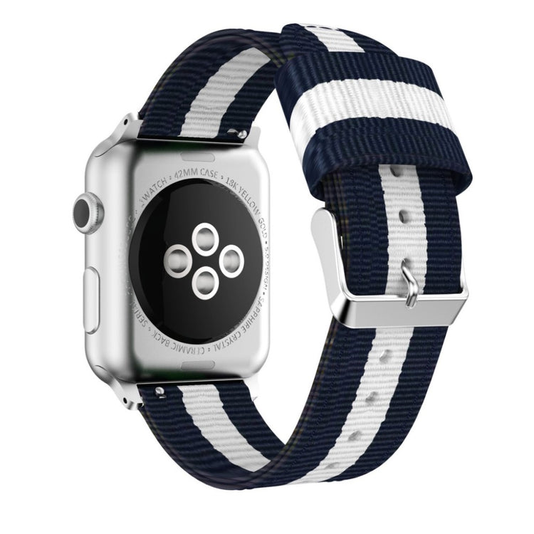 Rigtigt holdbart Apple Watch Series 4 44mm Nylon Rem - Blå#serie_4