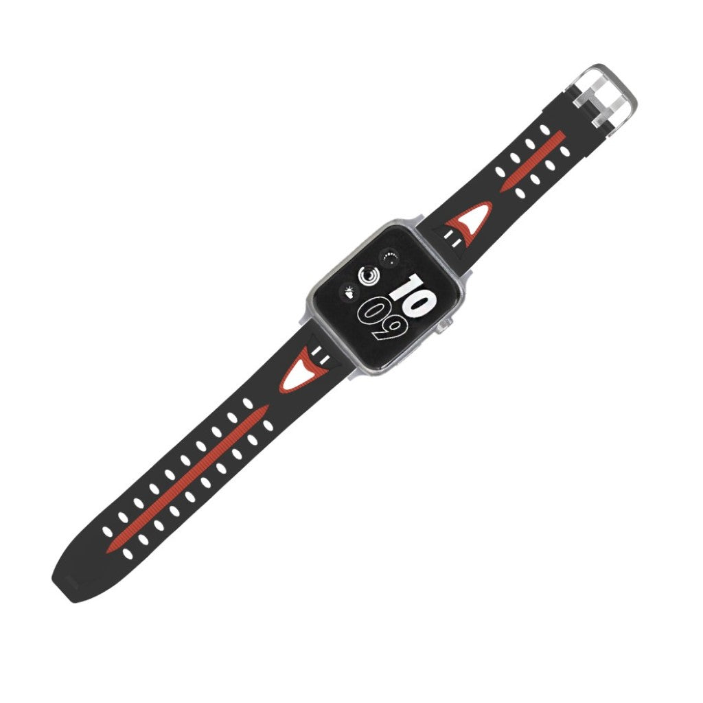 Fremragende Apple Watch Series 4 44mm Silikone Rem - Rød#serie_7