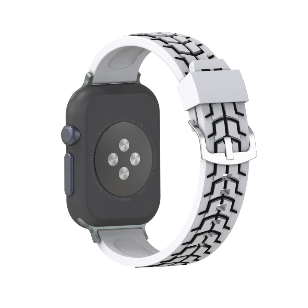 Mega fed Apple Watch Series 4 44mm Silikone Rem - Hvid#serie_2