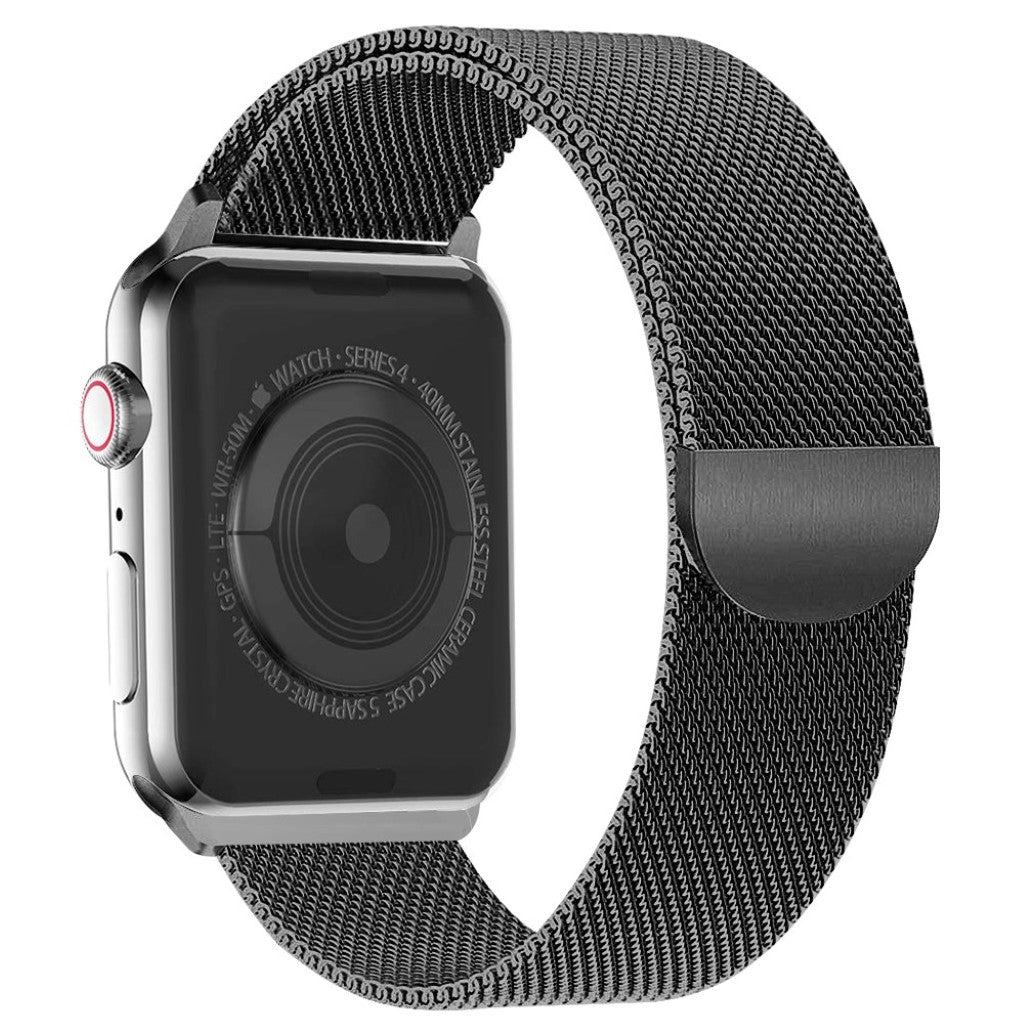 Rigtigt cool Apple Watch Series 4 44mm Metal Rem - Sort#serie_1