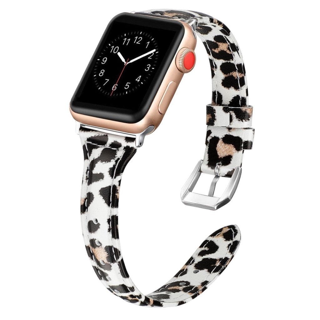 Mega elegant Apple Watch Series 5 40mm Ægte læder Rem - Gul#serie_1