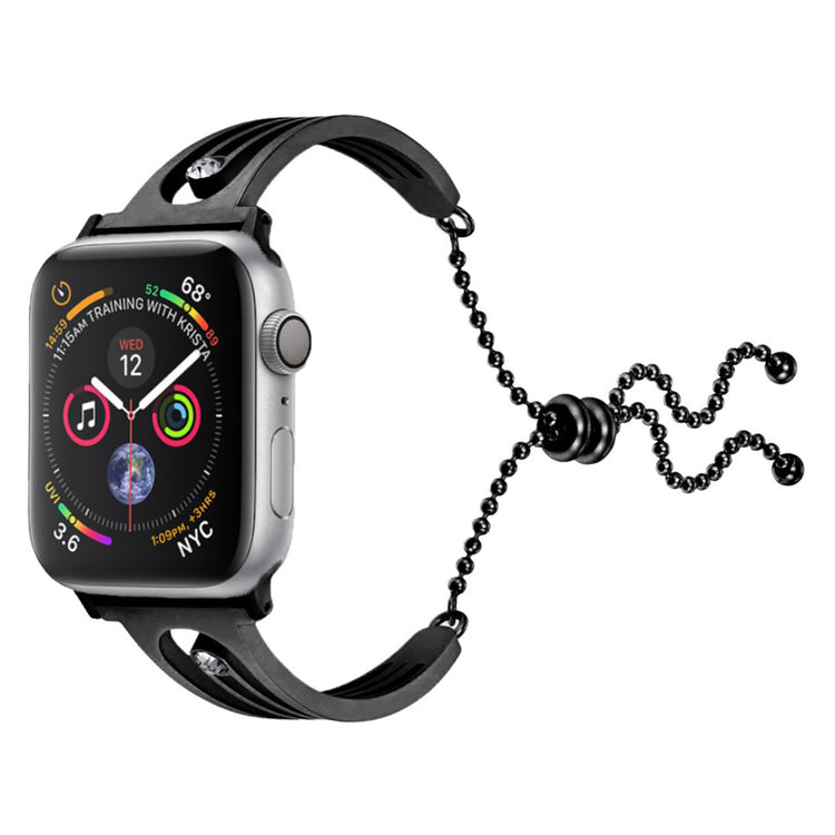 Supercool Apple Watch Series 5 40mm Metal og Rhinsten Rem - Sort#serie_7