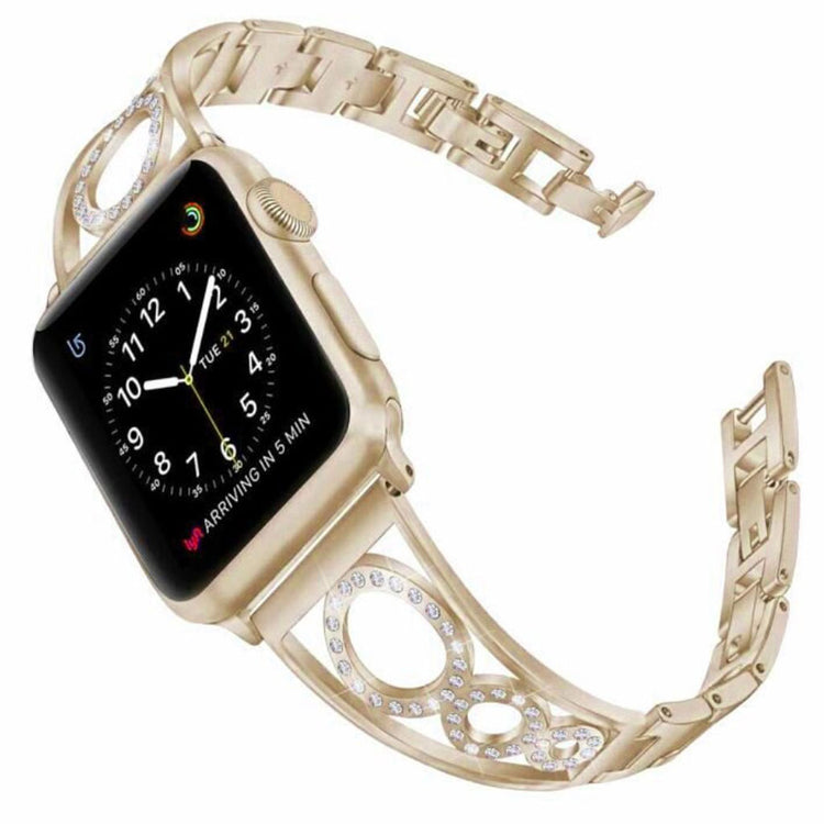 Pænt Apple Watch Series 5 40mm Metal og Rhinsten Rem - Guld#serie_1