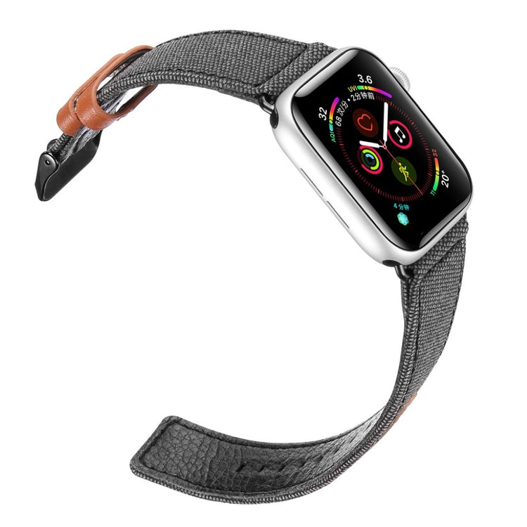 Holdbart Apple Watch Series 5 40mm Nylon Rem - Sort#serie_1