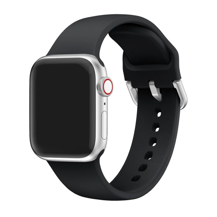 Vildt holdbart Apple Watch Series 5 40mm Silikone Rem - Sort#serie_1