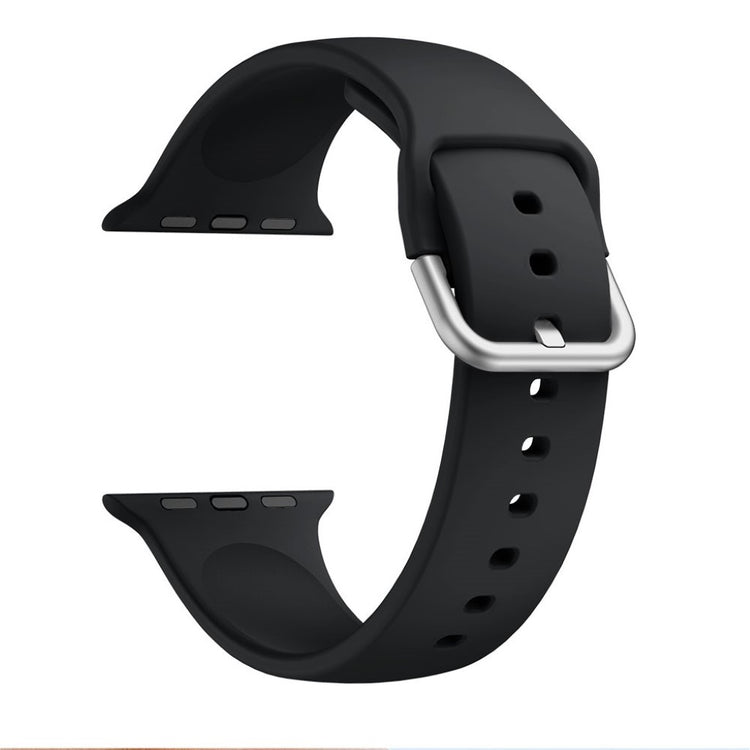 Vildt holdbart Apple Watch Series 5 40mm Silikone Rem - Sort#serie_1
