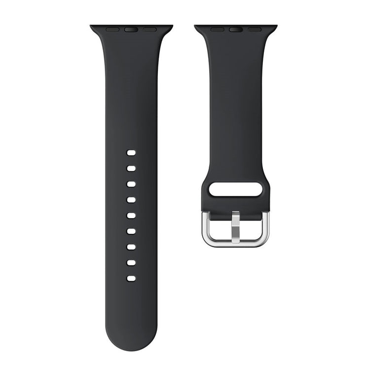 Vildt holdbart Apple Watch Series 5 40mm Silikone Rem - Sort#serie_1
