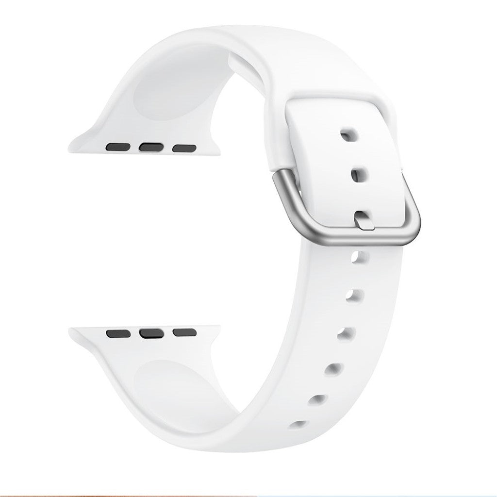 Vildt holdbart Apple Watch Series 5 40mm Silikone Rem - Hvid#serie_2