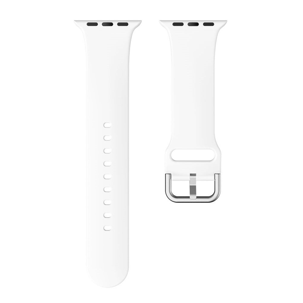 Vildt holdbart Apple Watch Series 5 40mm Silikone Rem - Hvid#serie_2