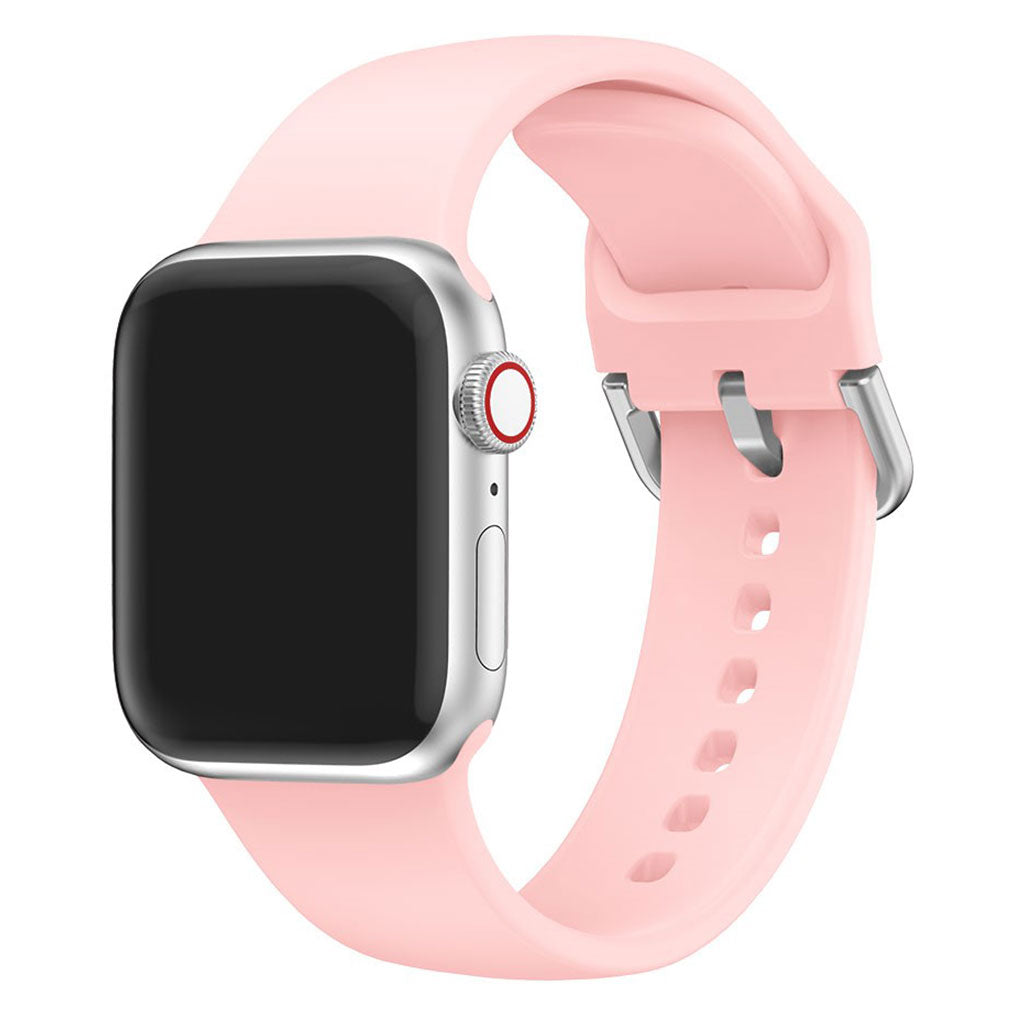 Vildt holdbart Apple Watch Series 5 40mm Silikone Rem - Pink#serie_6