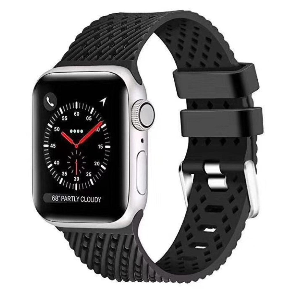 Vildt skøn Apple Watch Series 5 40mm Silikone Rem - Sort#serie_2
