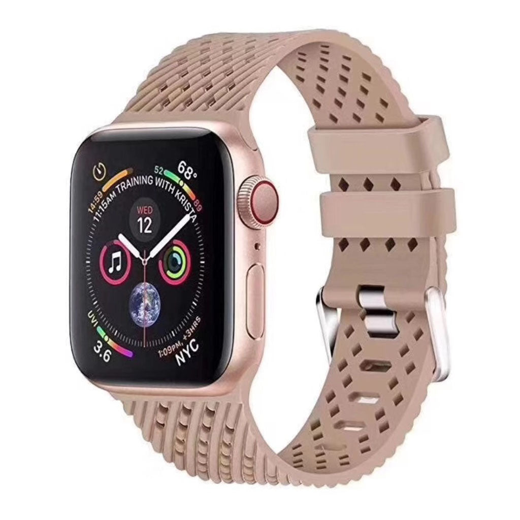 Vildt skøn Apple Watch Series 5 40mm Silikone Rem - Brun#serie_5