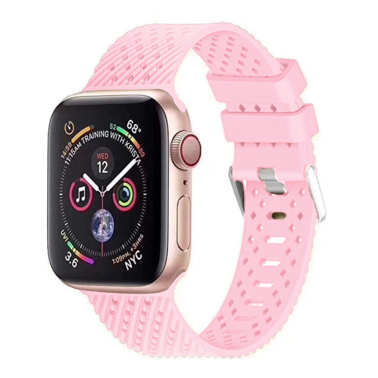 Vildt skøn Apple Watch Series 5 40mm Silikone Rem - Pink#serie_9