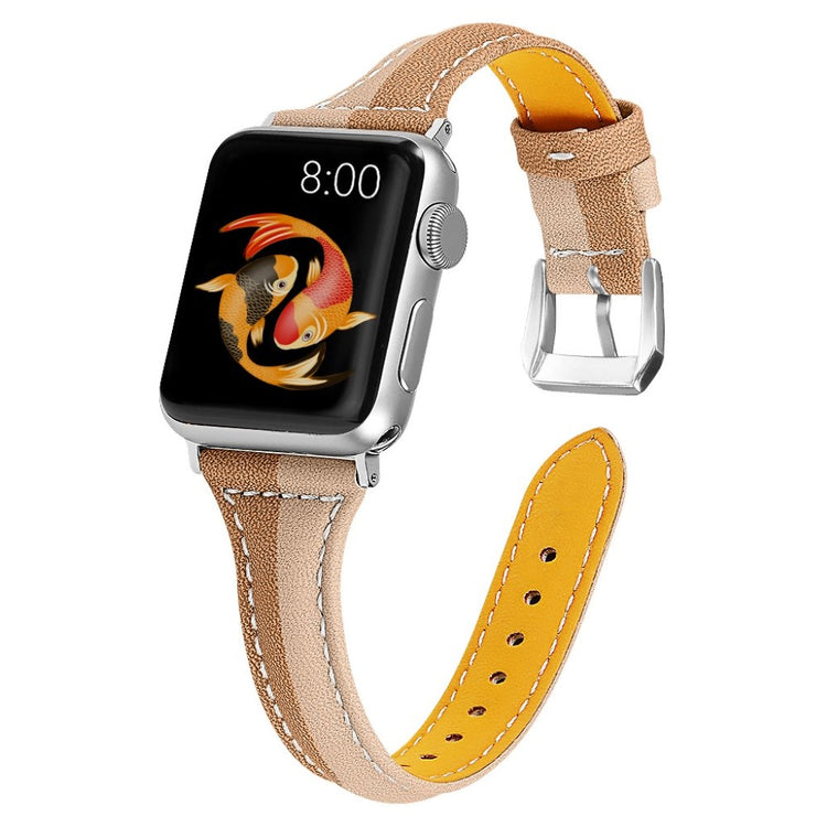 Holdbart Apple Watch Series 5 40mm Ægte læder Rem - Brun#serie_5