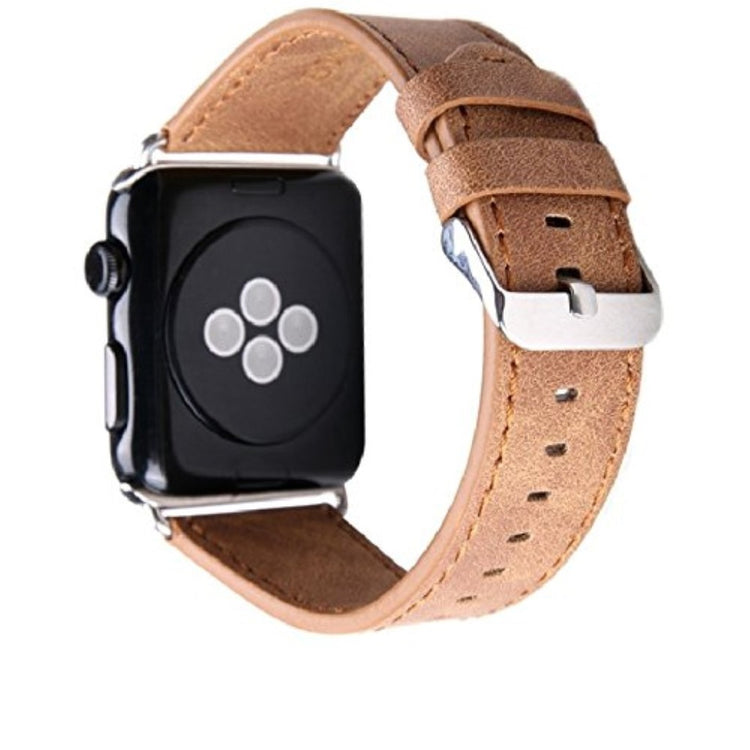 Flot Apple Watch Series 5 40mm Ægte læder Rem - Brun#serie_1