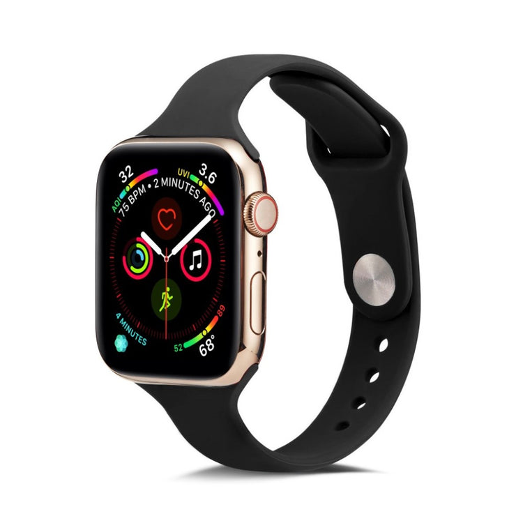 Super flot Apple Watch Series 5 40mm Silikone Rem - Sort#serie_1