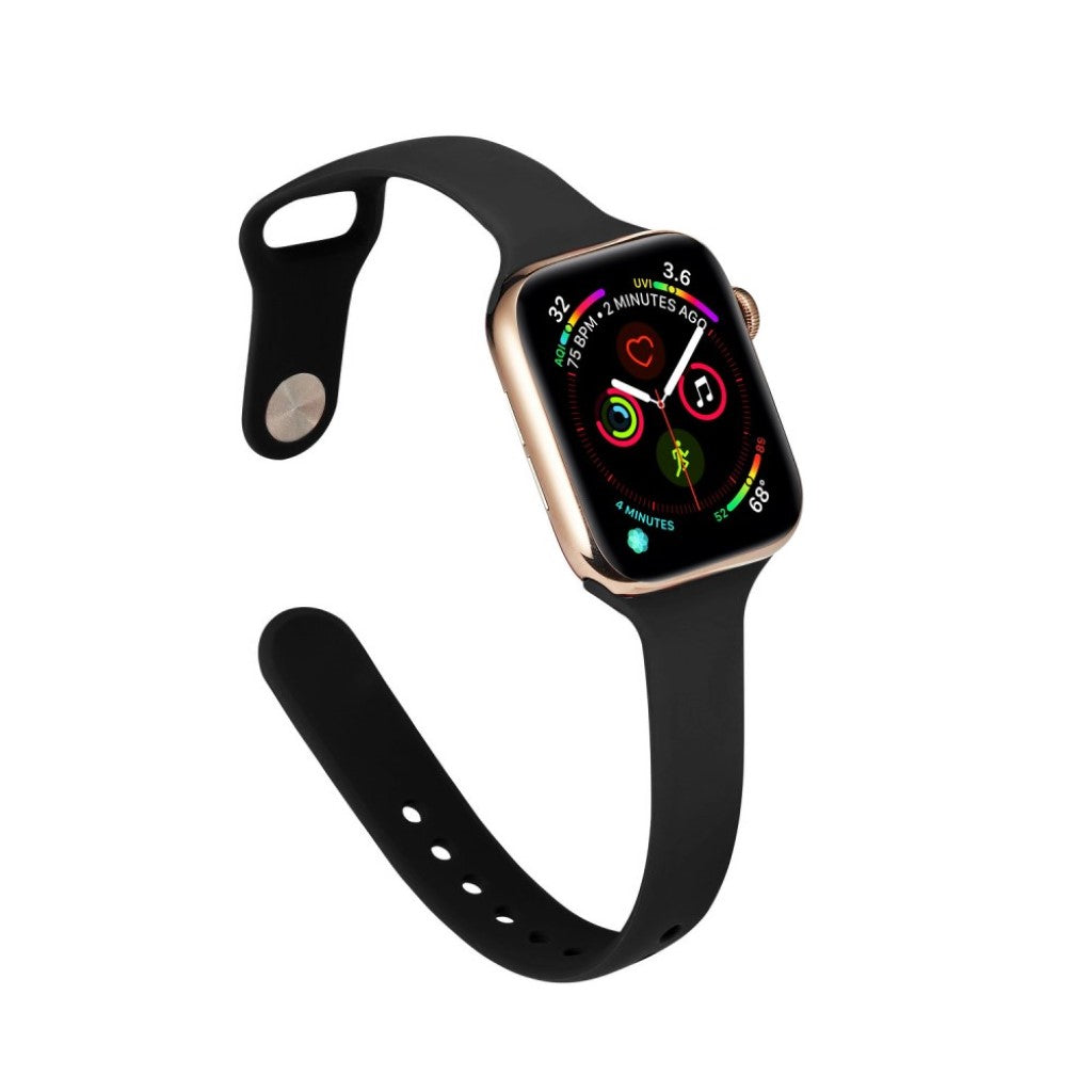 Super flot Apple Watch Series 5 40mm Silikone Rem - Sort#serie_1