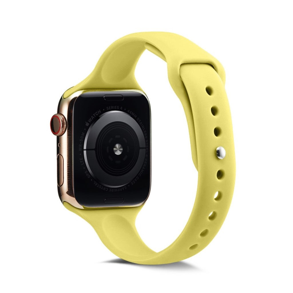 Super flot Apple Watch Series 5 40mm Silikone Rem - Gul#serie_10