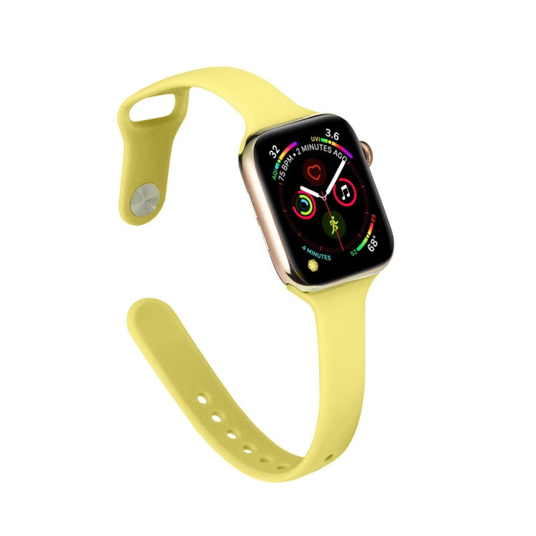 Super flot Apple Watch Series 5 40mm Silikone Rem - Gul#serie_10