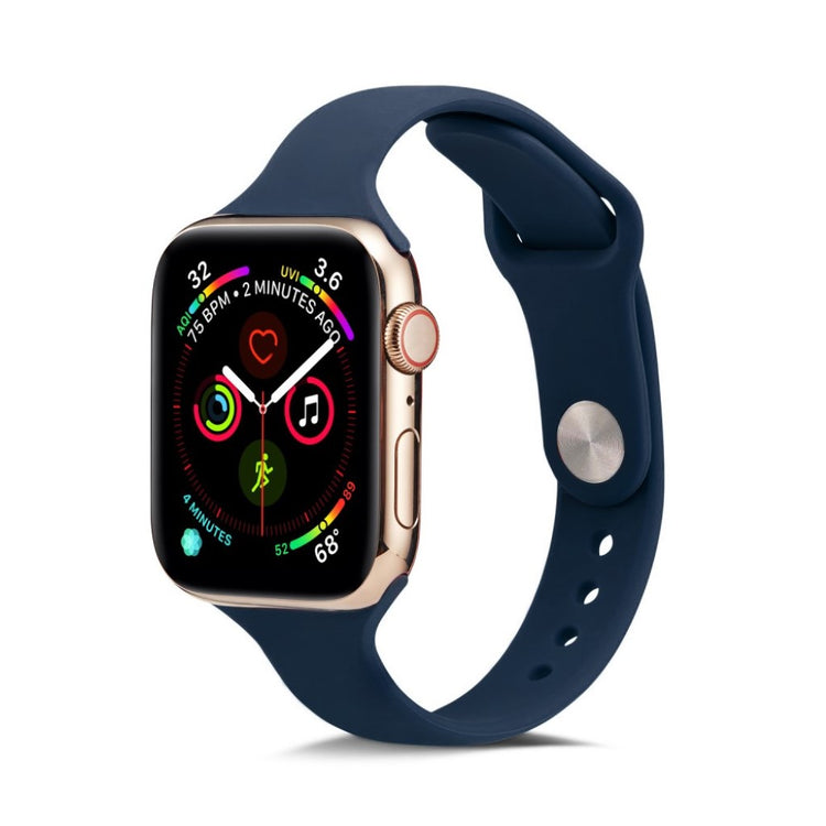 Super flot Apple Watch Series 5 40mm Silikone Rem - Blå#serie_13