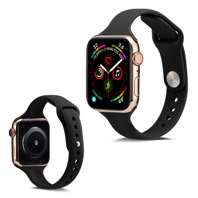 Super flot Apple Watch Series 5 40mm Silikone Rem - Sort#serie_1