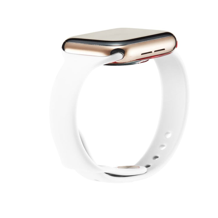 Super flot Apple Watch Series 5 40mm Silikone Rem - Hvid#serie_2