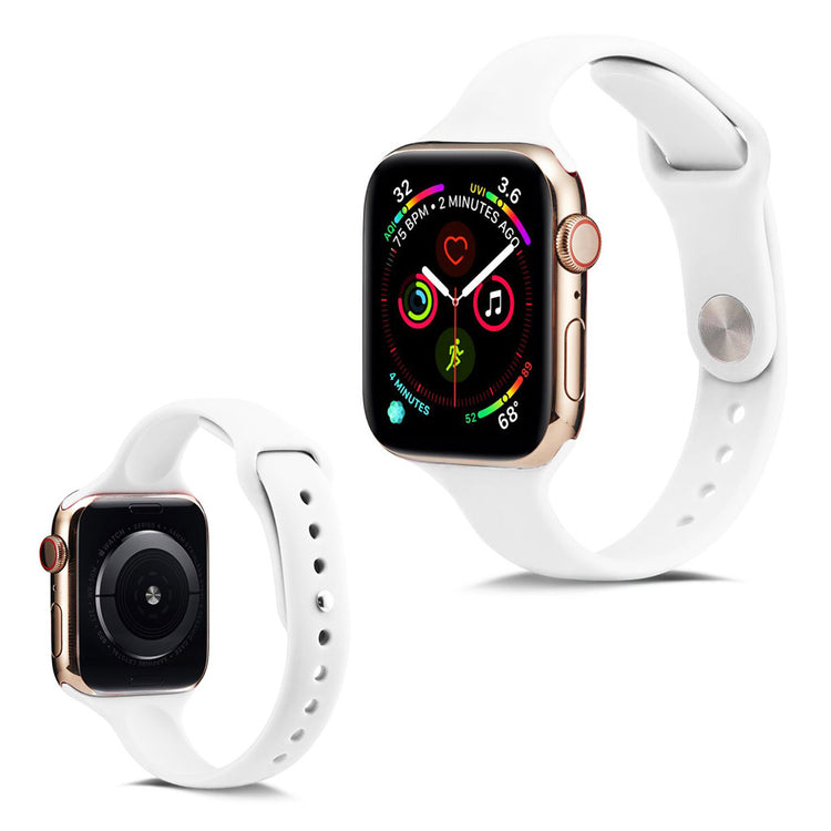 Super flot Apple Watch Series 5 40mm Silikone Rem - Hvid#serie_2