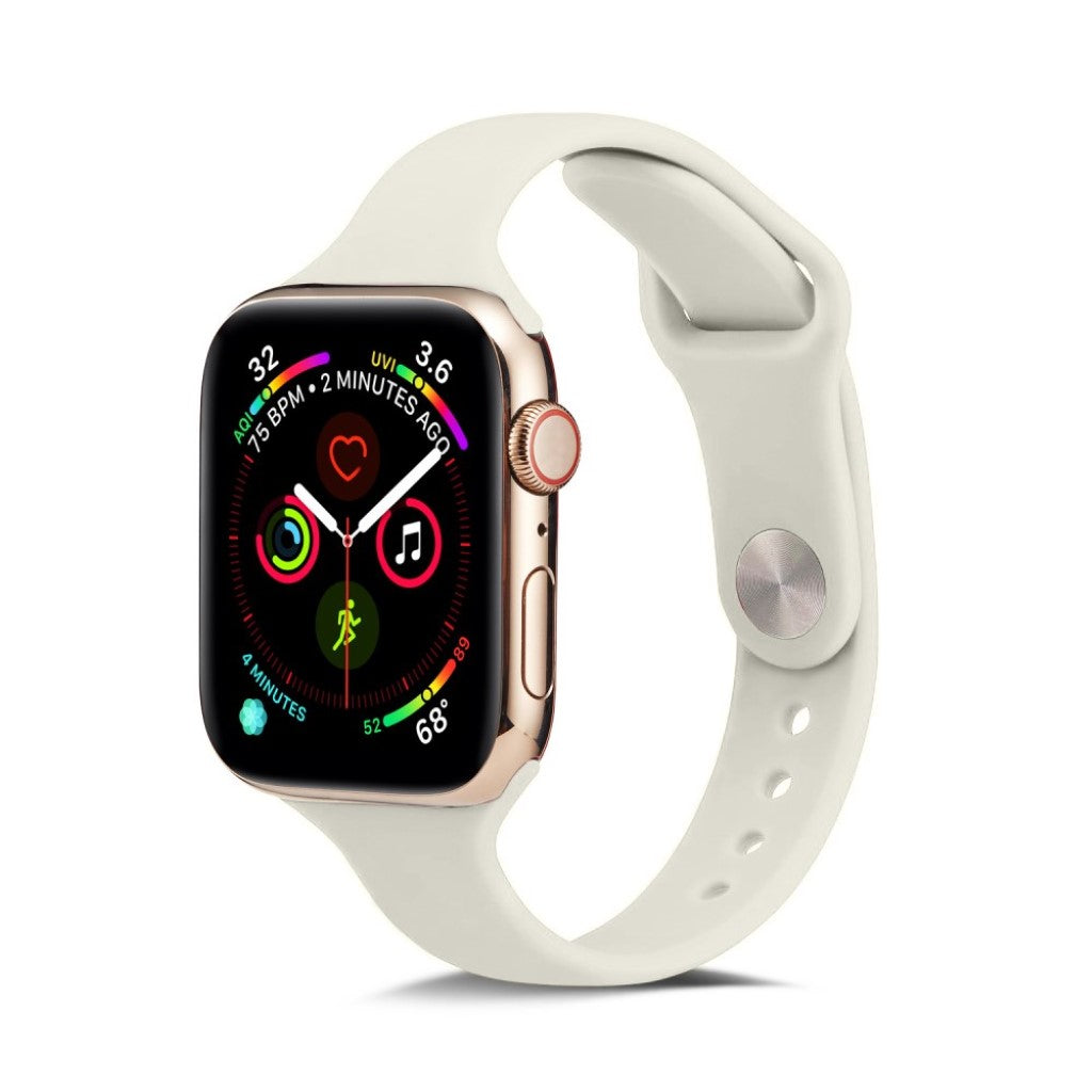 Super flot Apple Watch Series 5 40mm Silikone Rem - Hvid#serie_3