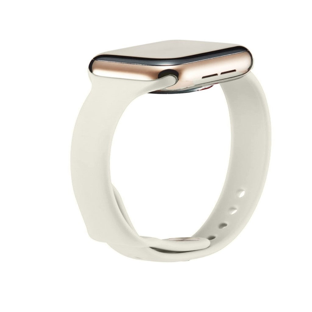 Super flot Apple Watch Series 5 40mm Silikone Rem - Hvid#serie_3