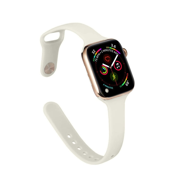 Super flot Apple Watch Series 5 40mm Silikone Rem - Hvid#serie_3