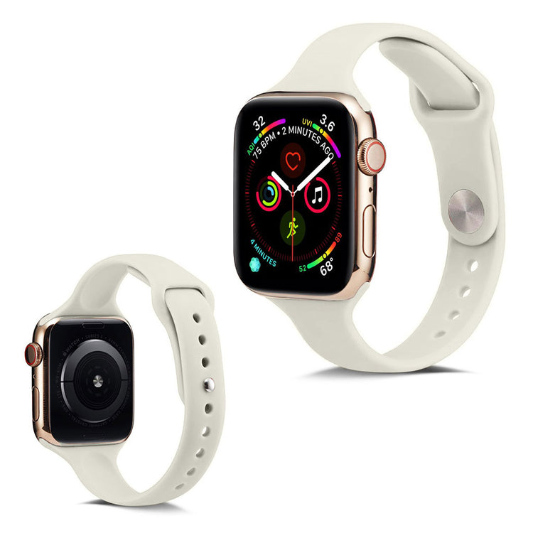 Super flot Apple Watch Series 5 40mm Silikone Rem - Hvid#serie_3