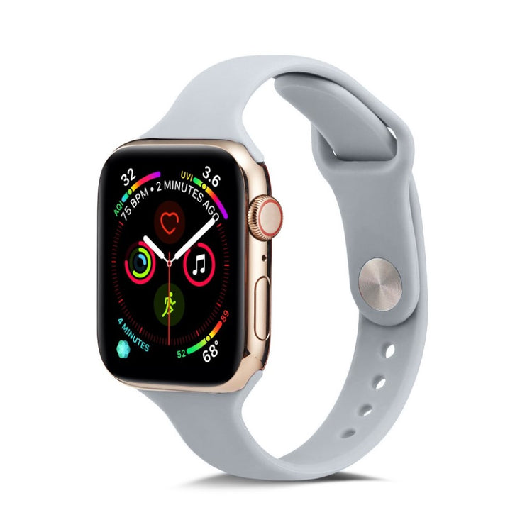 Super flot Apple Watch Series 5 40mm Silikone Rem - Sølv#serie_4