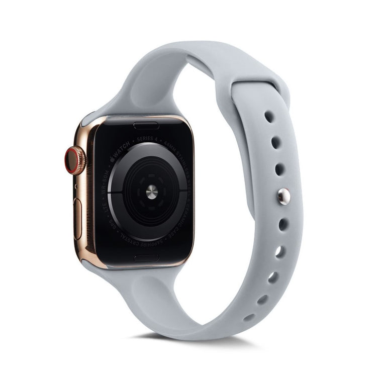 Super flot Apple Watch Series 5 40mm Silikone Rem - Sølv#serie_4